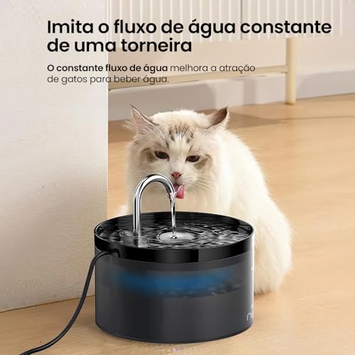Fonte Bebedouro de Água para Gatos e Cães - Fontes de Água para Pets, Bebedouro para Animais de Esti
