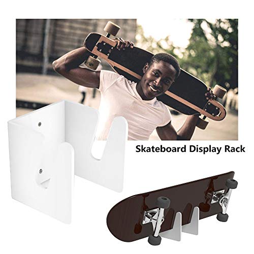 mewmewcat Gancho em forma de U de dois dentes para skate na parede