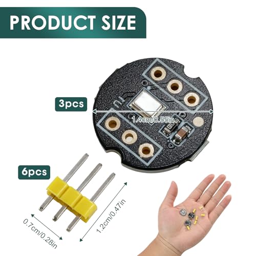 3 Stück INMP441 Omnidirektionales Mikrofon Modul mit 24 Bit I2S Schnittstelle, Digitaler Ausgang, Kompatibel mit ESP-32, Arduino, I2S MEMS Schnittstelle, Präzise Audioaufnahme für Sprachprojekte