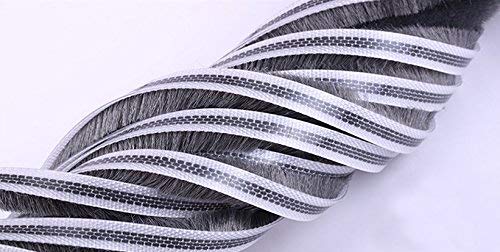 Soezy 16 Ft (5M) 196 Inch Sliding Sash Windows Doors Tape Pile Draught Excluder Brush Seal Strip Weatherstrip 5Mm X 8Mm (3/16 5/16 Inch, Gray) #TOP2