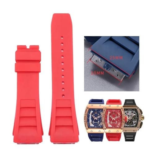 Bracelet de montre caoutchouc homme 25mm adapté pour Richard Mille RM011 - 7