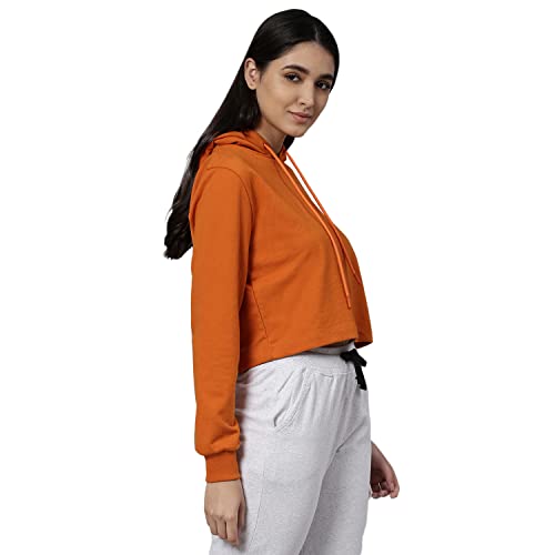 Image of HIGH Star Women's Fleece Solid Hooded Neck Sweatshirt