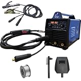 Máquina Inversora De Solda Multiprocesso 140A 4 em 1, Solda Mig Sem Gás, Mig Com Gás, Tig Lift e Eletrodo. Com Ajuste Sinérgico, Tecnologia IGBT, Display Digital, Leve E Compacta WWSoldas (220, Volts)