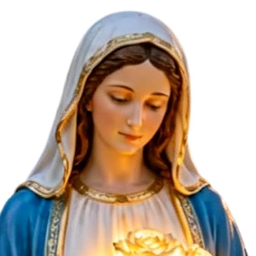 Estatuas decorativas de jardín impermeables con luz LED integrada 6