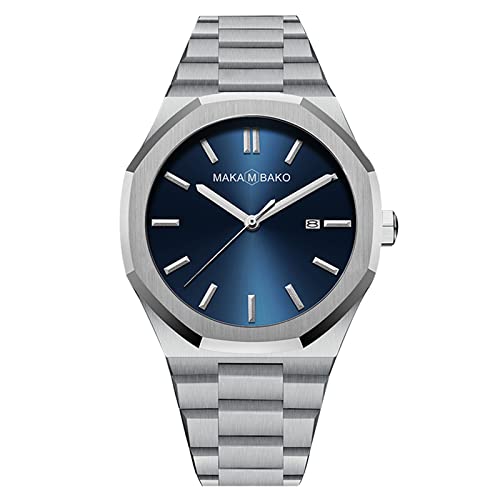 RORIOS Montre Homme Étanche Analogique Quartz Montres avec Acier Inoxydable Calendrier Sport Montre Affaires Montres pour Homme Cover