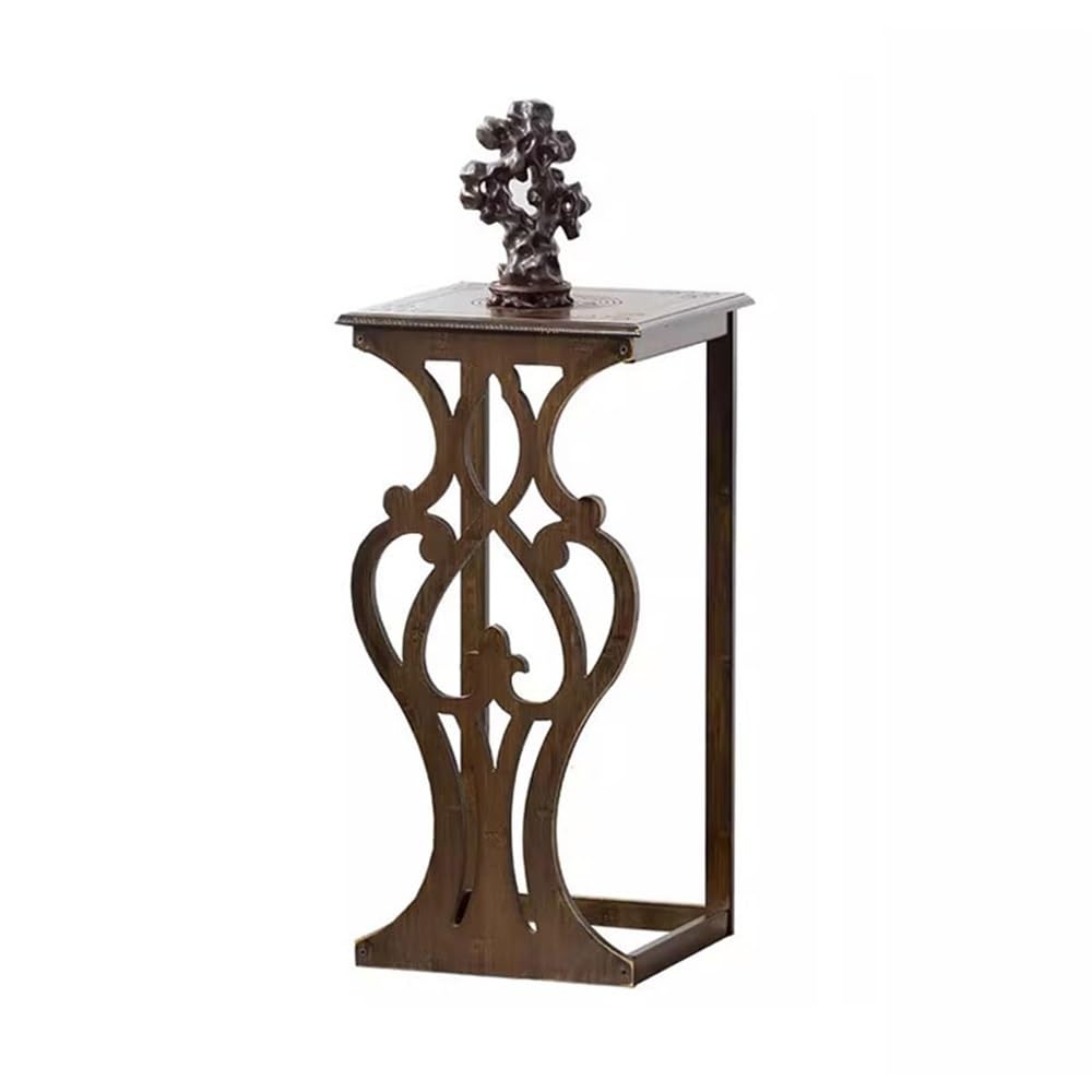 ZENY896V Home New Chinese Openwork Bamboo Bonsai Rack, Living Tea Room Plant Display Stand Decor(Small)