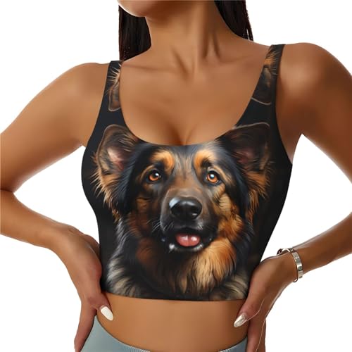 Camiseta de fitness transpirable y sin mangas para niñas atléticas con estampado