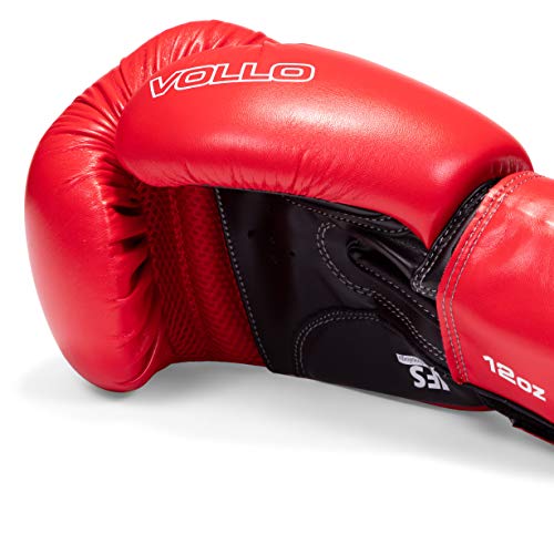 Luva De Boxe Pro Combat 12 Oz Vermelha Vollo Sports