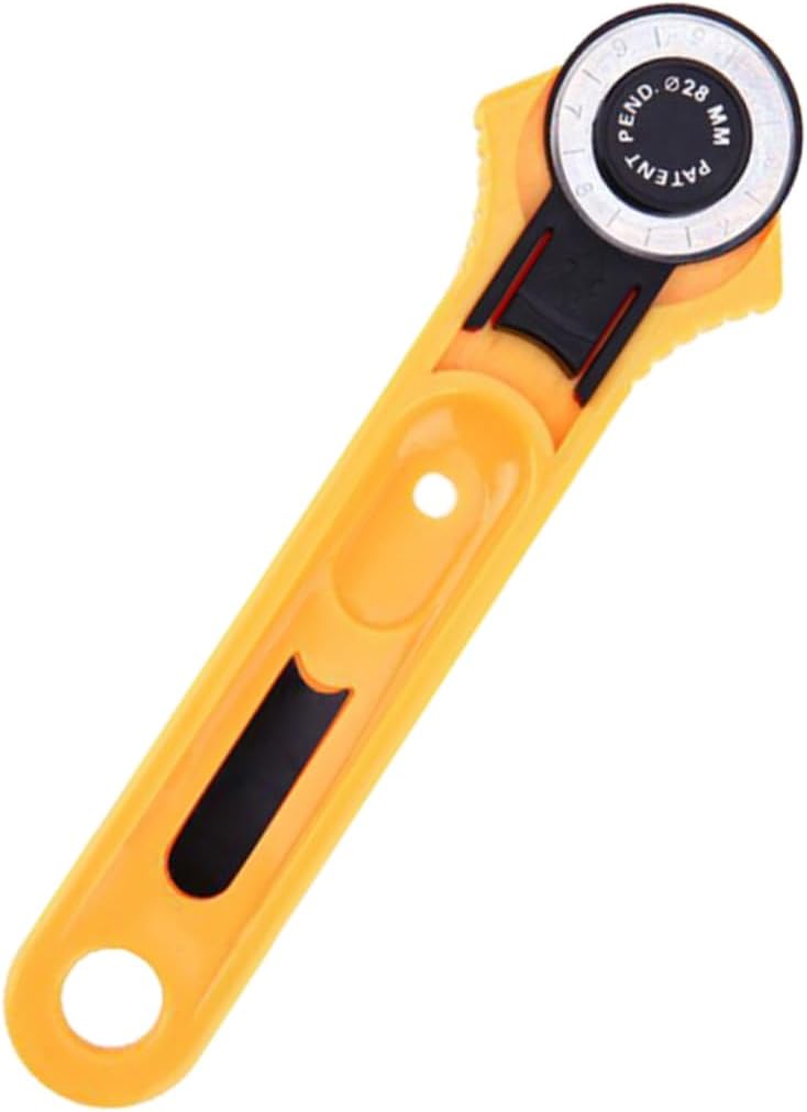 TEHAUX 6pcs Rotary Wheel Cutter Tungsten Cutting Tool Mat Soft-grip Handle Safe Lock