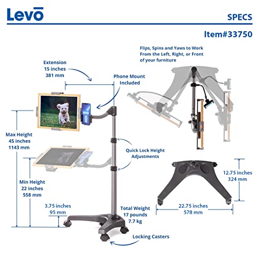 Levo G2 V16 Tablet Floor Stand For All Ipads, Galaxy, Fire, And Other Tablets #TOP5