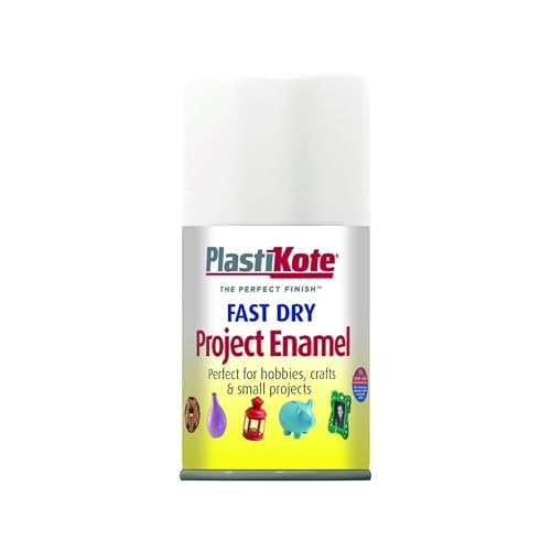 Image of SuperGift.com Fast Dry Project Enamel Spray Paint, Perfect for Hobbies and Crafts (Gloss White, 100ml)