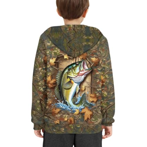 Image of WELLFLYHOM Boys Hooded Sweatshirts Hoodie Pullover Cool Graphic Crewneck Blouses Size 6-16