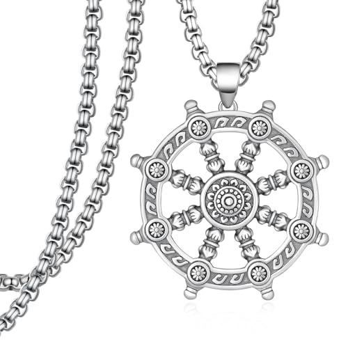 Buddhist Necklace 925 Sterling Silver Buddhist Amulet Pendant Necklace Talisman Jewelry Gifts for Men Women