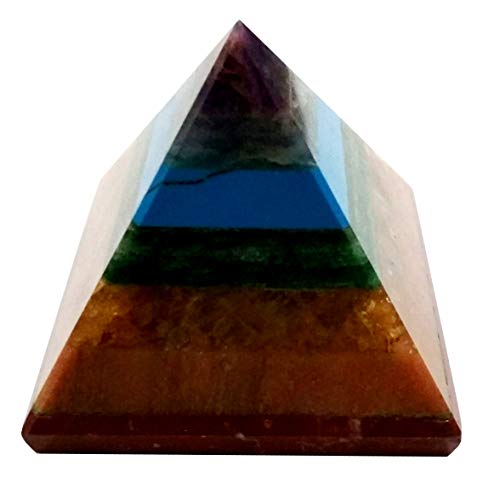 Pyramide 7 chakras améthyste lapis lazuli cuivre et pierres naturelles 11677