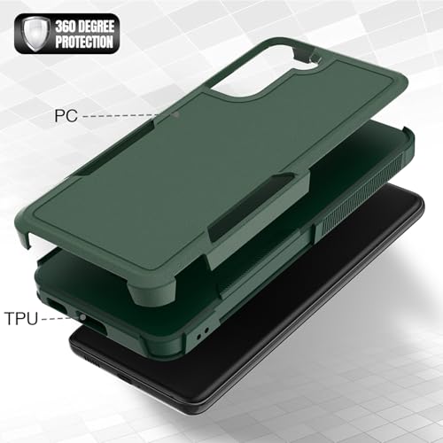 Image of for Samsung Galaxy S21 Plus Case: Dual Layer Protective Heavy Duty Cell Phone Cover Shockproof Rugged with Screen Protector - Military Protection Bumper Tough for Samsung Galaxy S21+ Plus, Dark Green