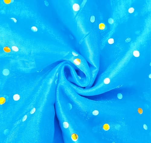 Image of SATYAM KRAFT 5 Meter Multipurpose Net Fabric Cloth for Birthday, Wedding, Valentine, Party, Event, Stage Backdrop, Pooja Background, Tent, Mandap & Festive Decoration Item (Dark Blue)