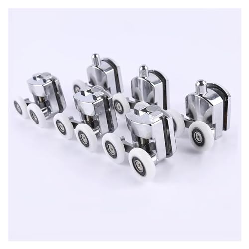 Rouleau de porte de douche 23mm en zinc, lot de 4 poulies de remplacement - 2