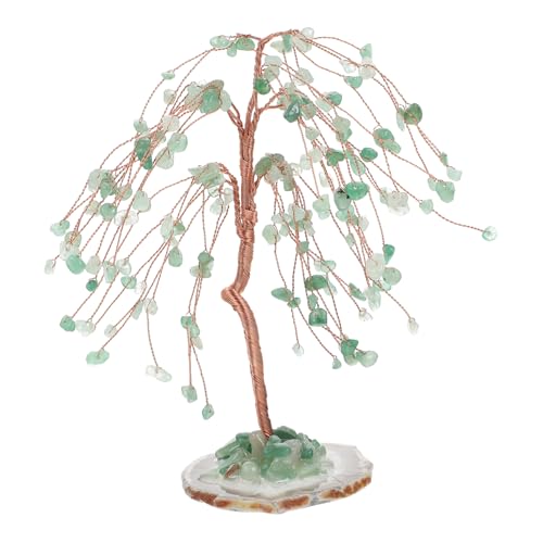 GRIRIW Money Tree Ornaments Chinese Decor Crystal Money Tree Citrine Money Tree Bonsai Tree Car Dashboard Decorations Desktop Handicraft Home Decor Zircon Tree Decoration Office Agate