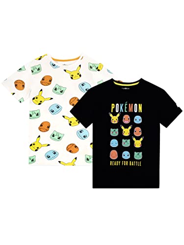 Pokémon T-Shirt Garçon 2 Pack Multicolore 10-11 Ans