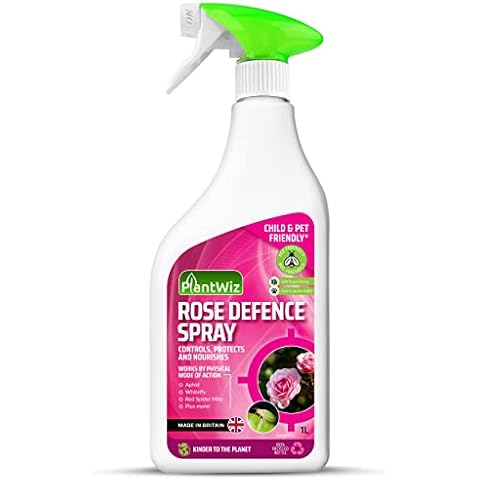 WeedKil Rose Defence Plant Protection Spray 1L - Organic Spray For Fungus Gnats, Aphids, Whitefly & Spider Mites | Child & Pet Friendly Spray Prevents Bugs, Mildew & Provides Nutrition For Roses Cover