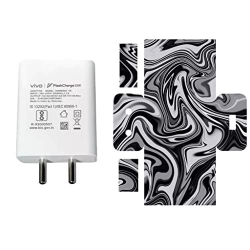 Image of AtOdds - Compatible for Vivo Flash Charger (44W) - Charger /Adapter Skin Wrap (MarbleEffect10)