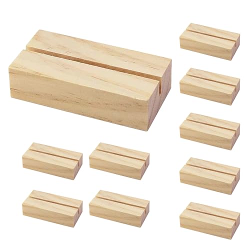 Wooden Display Stand - 10 Pack Solid Wood Base Holder, Round Support for Craft Display | Rustic Home Decor Stand for Festival Party Ornament Photography Setup, Balanced Wreath Frame