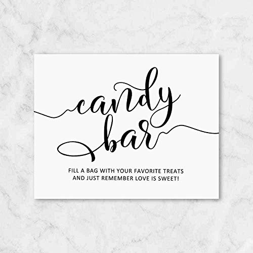 Candy Bar Sign Candy Buffet Bags Wedding Signs Fill A Bag With Treats Candy Buffet Sign Wedding Decor Love Is Sweet Candy Bags Unframed 8X10 Inch #TOP16