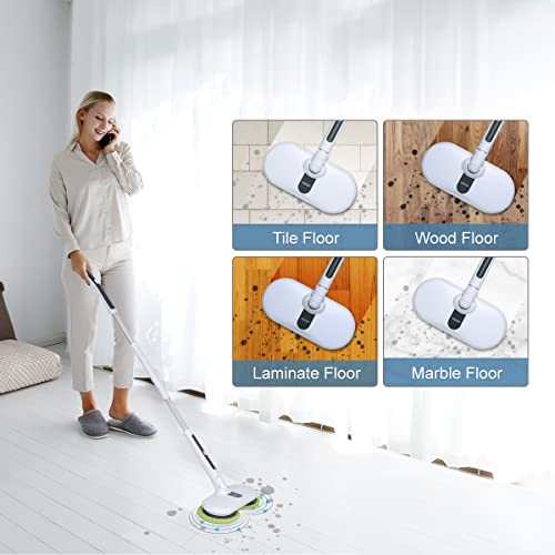 OGORI Esfregões Giratórios Elétricos Sem Fio para Pisos de Madeira, Azulejo, Vinil e Laminados, Limp