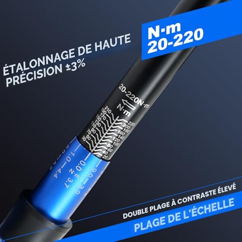 Clé dynamométrique à cliquet 1/2 pour serrage de précision mécanique