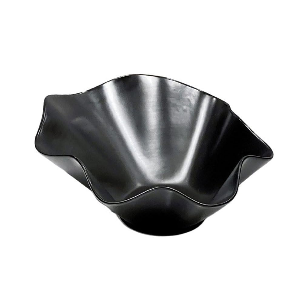 Cuenco para servir frutas negro, cuenco decorativo versátil para cocina y mesa de centro