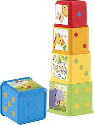 Fisher-Price, Bloques apila y descubre, juguete bloques construcción bebé 6más meses (Mattel CDC52) | Ya disponible en tu tienda friki favorita! En mundofriki.es!