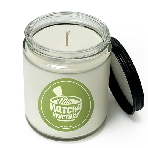 Becky Home 9oz Matcha Latte Scented Candle for Home, Natural Soy Jar Candles for Home Scented, Candle Gifts for Women Men, Long Burning