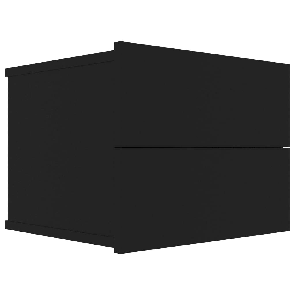 Mesita de Noche Flotante Madera Contrachapada 40x30x30 cm Mesa Noche Mesillas de Noche Pequeña Mesita Auxiliar Negro