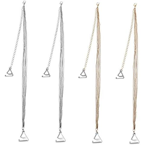 VALICLUD Bra- Träger- 2 Paar Pearl BH Schultern Verstellbare Metallhaken- BH- Gürtel Cover