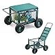 VEVOR Gartenrollsitz 760x520x440 mm, Rollbar Gartensitz aus Metall mit Rädern, trägt bis zu 180 kg, Rollsitz, Outdoor-Wagen und Hocker auf Rädern für Rasen, Terrasse, Hinterhof