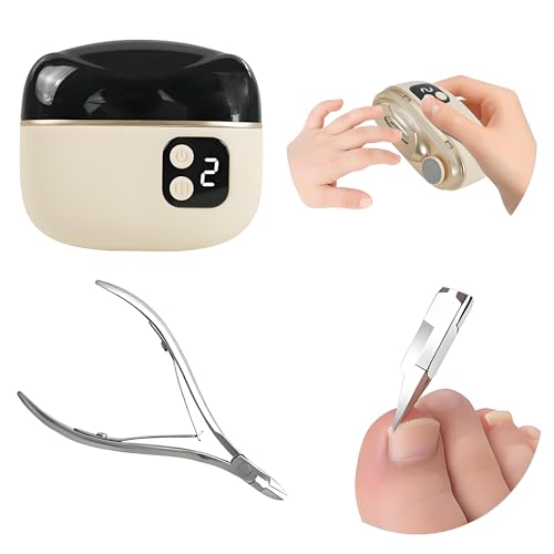 SGRLRT Elektrischer Nagelknipser Set, Beinhaltet einen Automatischen 3-in-1-Nagelknipser