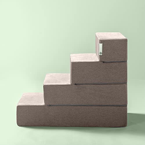 Zinus Easy Pet Stairs / Pet Ramp / Pet Ladder, Large, Sand #TOP1