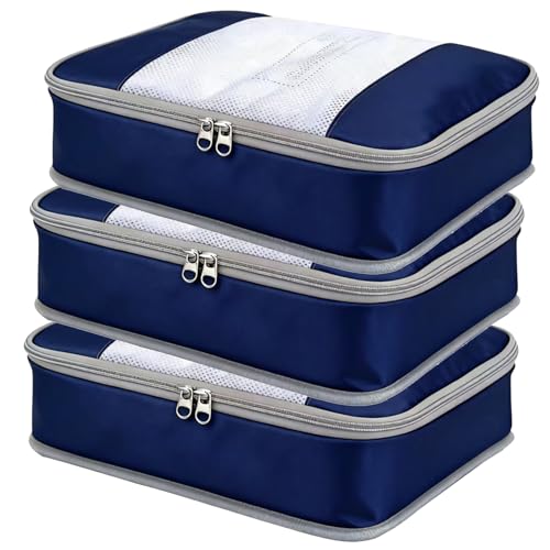 Packing Cubes for 19" Suitcase Travel Luggage Organizers - Travel Organizer Bags Luggage Clothes Accessories Storage Carry on Suitcase Packing Pouches Bag For Men Women Kids 1/2X3PACK