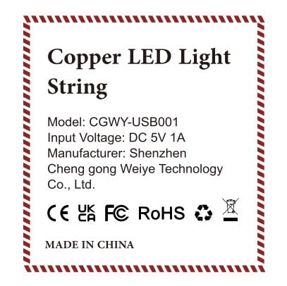 Romwish Led Stringa Luci con USB, 12M 120LED