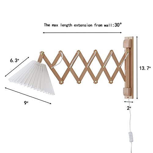 Jovone Plug In Mounted Wall Sconce, Swing Arm Wall Lamp For Bedroom, Living Room, Bedside Reading Light Fixtures With On/Off Switch,E26 Bulb Excluded (Burlywood) #TOP5