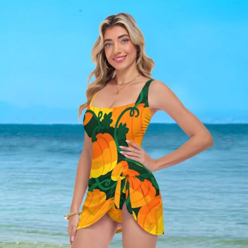 Maillot de bain amincissant à motif citrouille pour affiner la silhouette - 7