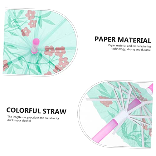 50 pitillos desechables de papel con sombrilla coloridos miniatura 6