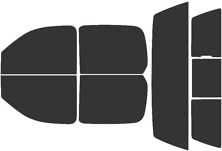 Rvinyl Window Tint Kit Compatible with GMC Sierra 2007-2013 4 Door - Black 20% - Single Ply No Bubble Film - Do it Yourself Vehicle Complete Precut Kit