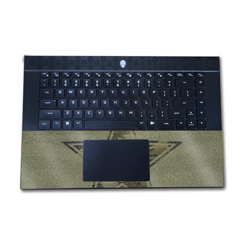 Image of Glossy Glitter Laptop Skin Compatible with Alienware M16 R2 (2024) - Army Star - Premium 3M Vinyl Protective Wrap Decal Cover - Easy to Apply | Crafted in The USA by MightySkins