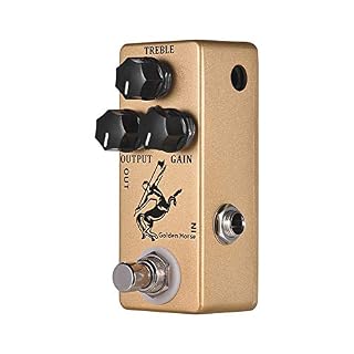 XuBa Mosky Golden Horse Overdrive Pédale d’effet de guitare portable True Bypass - Les Beatles, Paul McCartney, John Lennon, RIngo Starr, George Harrison