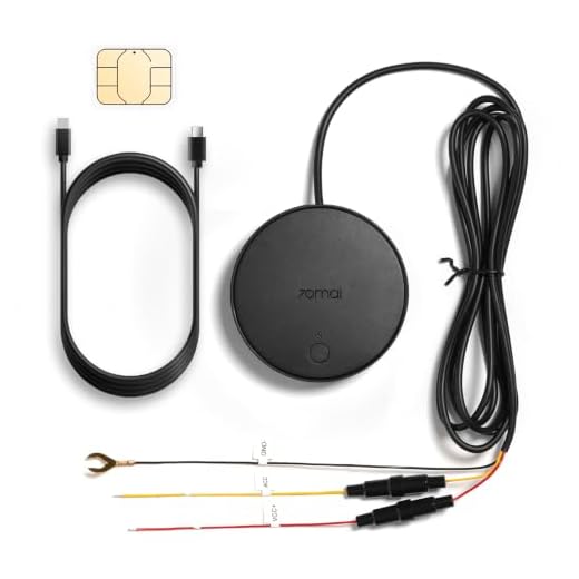 70mai 4G Hardwire Kit UP04 für Dash Cam A510, A810, Omni X200, 4K Omni, 24 Stunden Smart Park Überwachung, Echtzeitig Überwachung, Sofortige App Warnung, GPS-Auto-Ortungsgerät