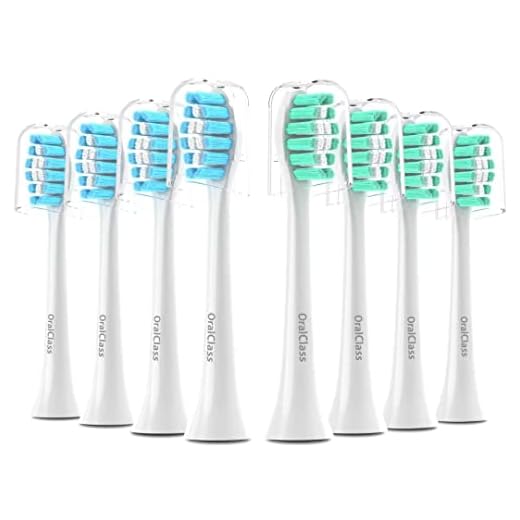 OralClass Replacement Toothbrush Heads for Philips Sonicare Click-on Handles, Medium Soft Electric Brush Heads Refills, 8 Pack