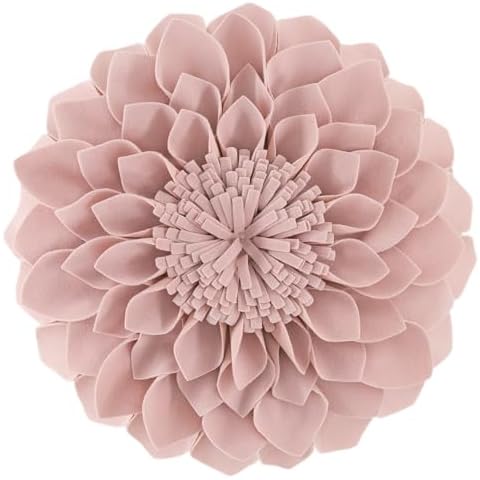 JWH Handmade 3D Flower Accent Pillow Cover