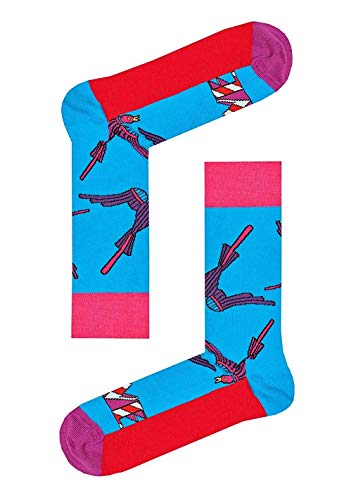Happy Socks Limited Edition The Beatles Yellow Submarine 6 Pack (Blue Combo, US Men's Shoe Size 8-12)3