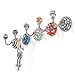 Produktbild Pureday Wandhaken-Set Keramik Metall handbemalt bunt je ca. 6 cm Ø 5 Stück
